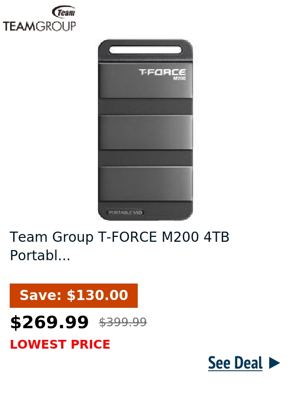 Team Group T-FORCE M200 4TB Portabl...