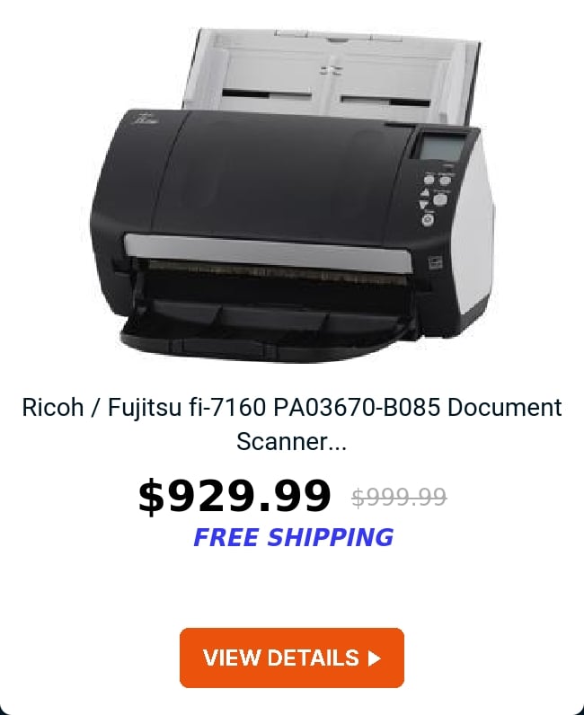 Ricoh / Fujitsu fi-7160 PA03670-B085 Document Scanner...