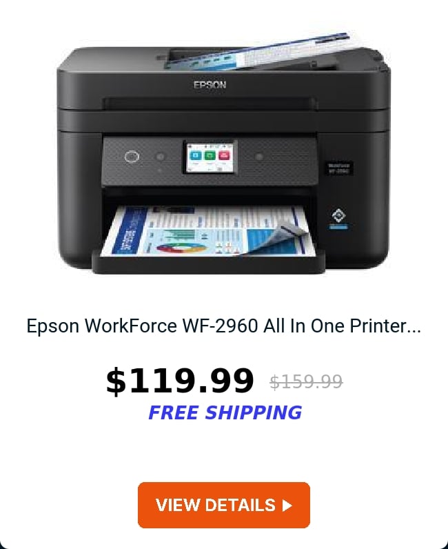 Epson WorkForce WF-2960 All In One Printer...