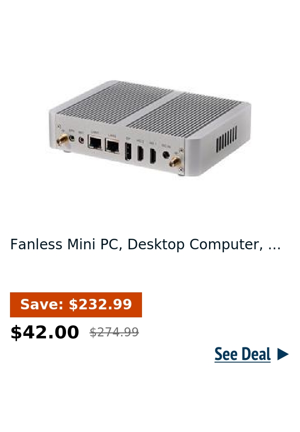 Fanless Mini PC, Desktop Computer, ...