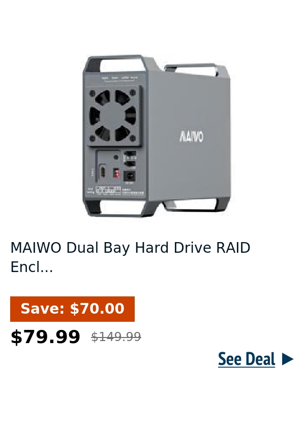 MAIWO Dual Bay Hard Drive RAID Encl...