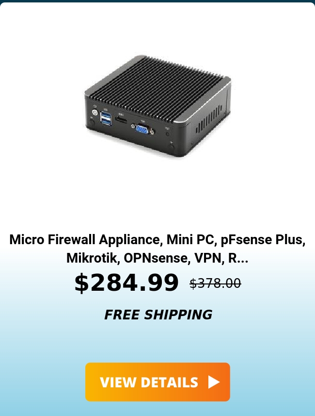 Micro Firewall Appliance, Mini Pc, Pfsense Plus, Mikrotik