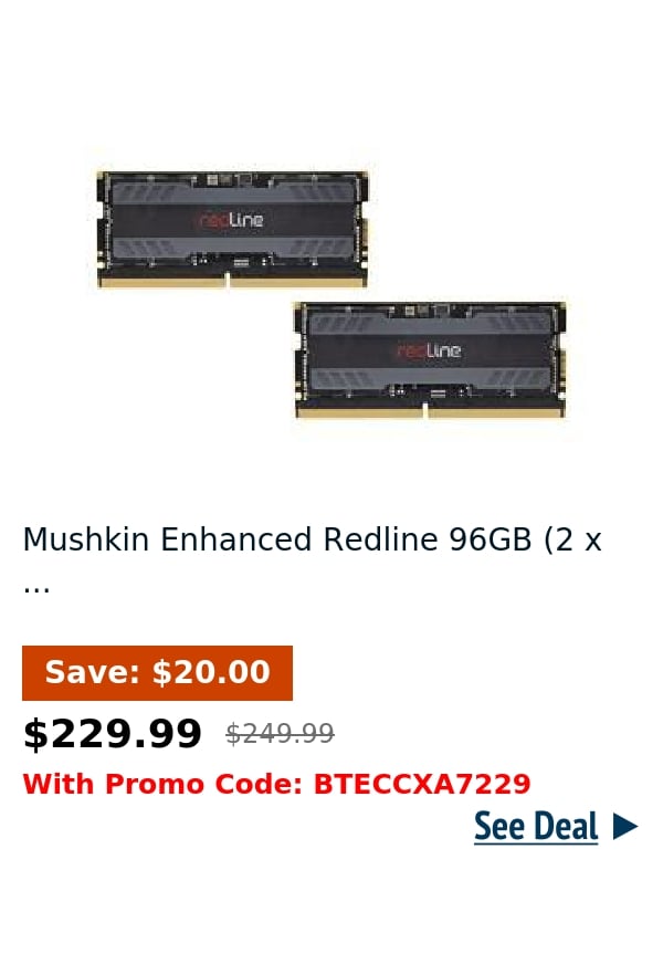 Mushkin Enhanced Redline 96GB (2 x ...