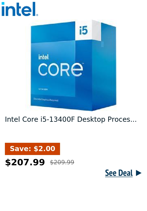 Intel Core i5-13400F Desktop Proces...