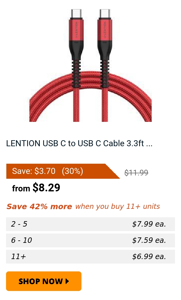 LENTION USB C to USB C Cable 3.3ft ...