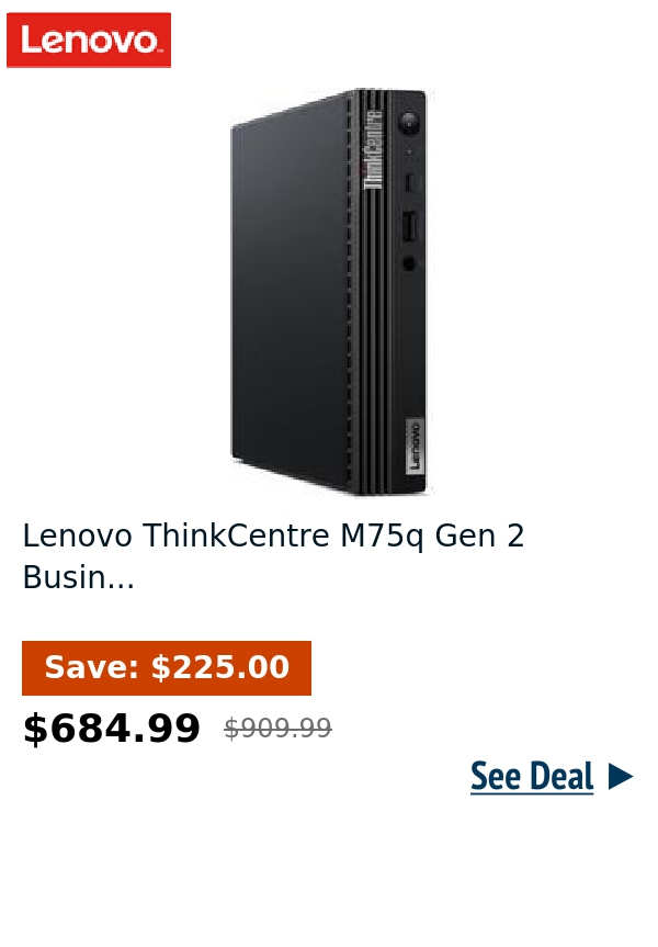 Lenovo ThinkCentre M75q Gen 2 Busin...