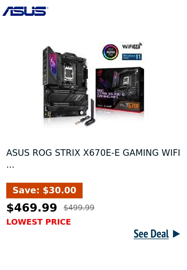 ASUS ROG STRIX X670E-E GAMING WIFI ...