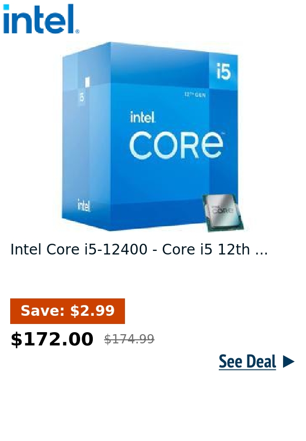 Intel Core i5-12400 - Core i5 12th ...