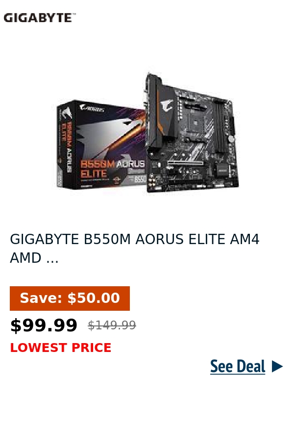 GIGABYTE B550M AORUS ELITE AM4 AMD ...