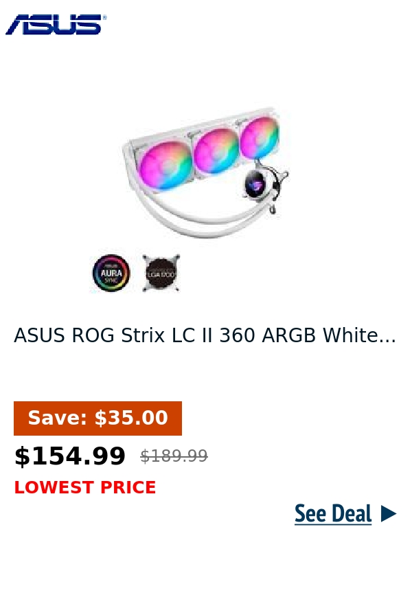 ASUS ROG Strix LC II 360 ARGB White...