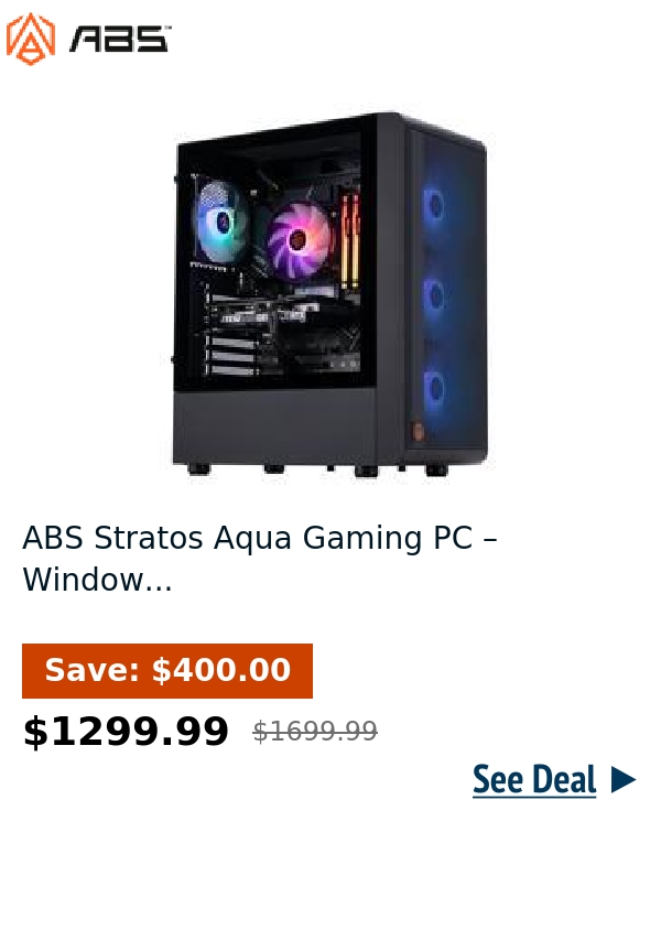 ABS Stratos Aqua Gaming PC – Window...