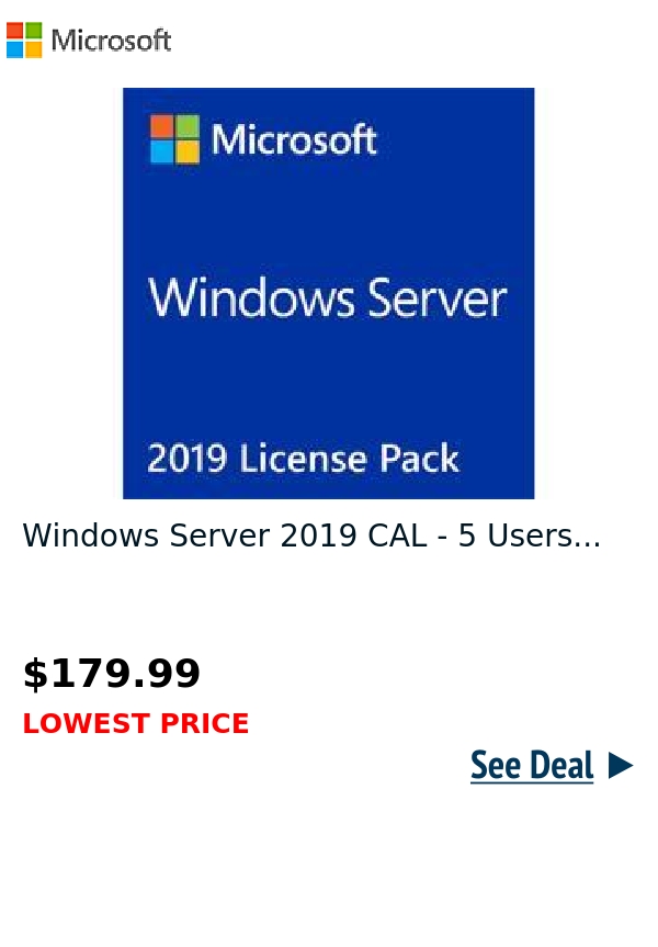 Windows Server 2019 CAL - 5 Users...