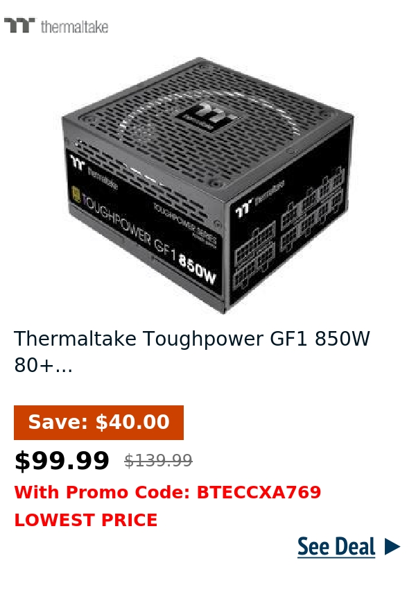 Thermaltake Toughpower GF1 850W 80+...