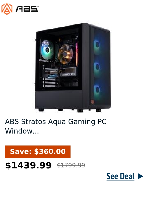 ABS Stratos Aqua Gaming PC – Window...