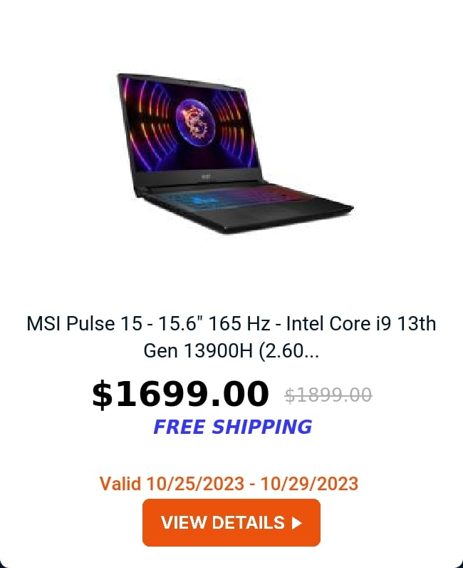 MSI Pulse 15 - 15.6