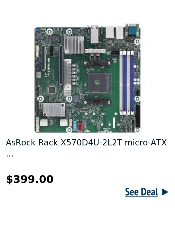 AsRock Rack X570D4U-2L2T micro-ATX ...