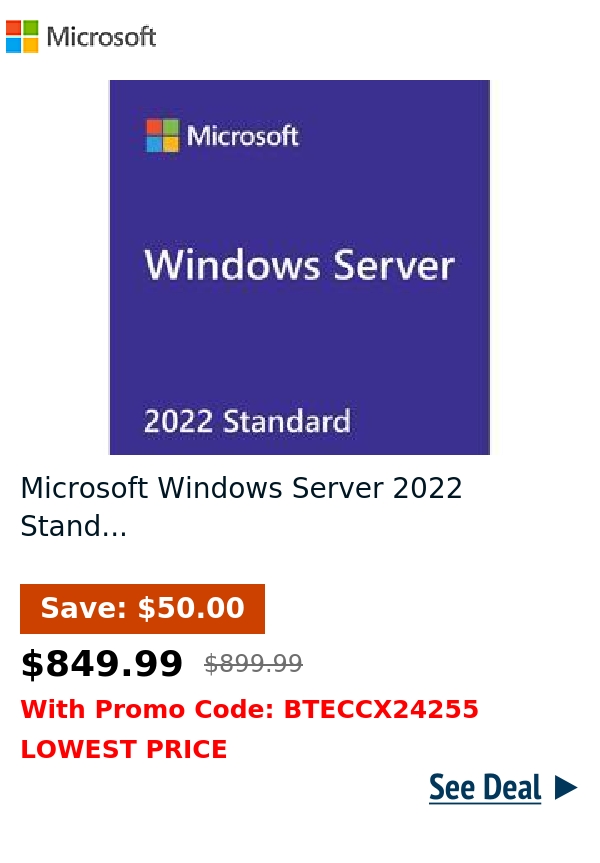 Microsoft Windows Server 2022 Stand...