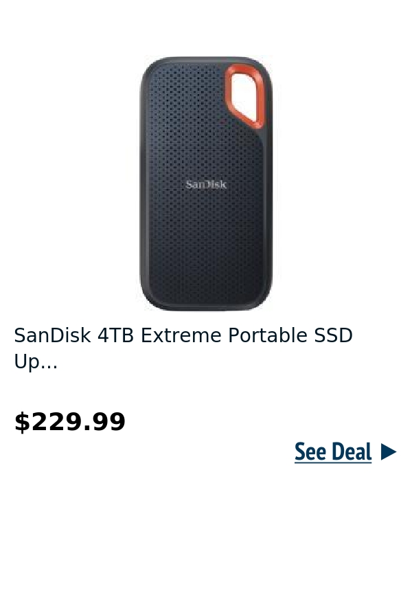 SanDisk 4TB Extreme Portable SSD Up...