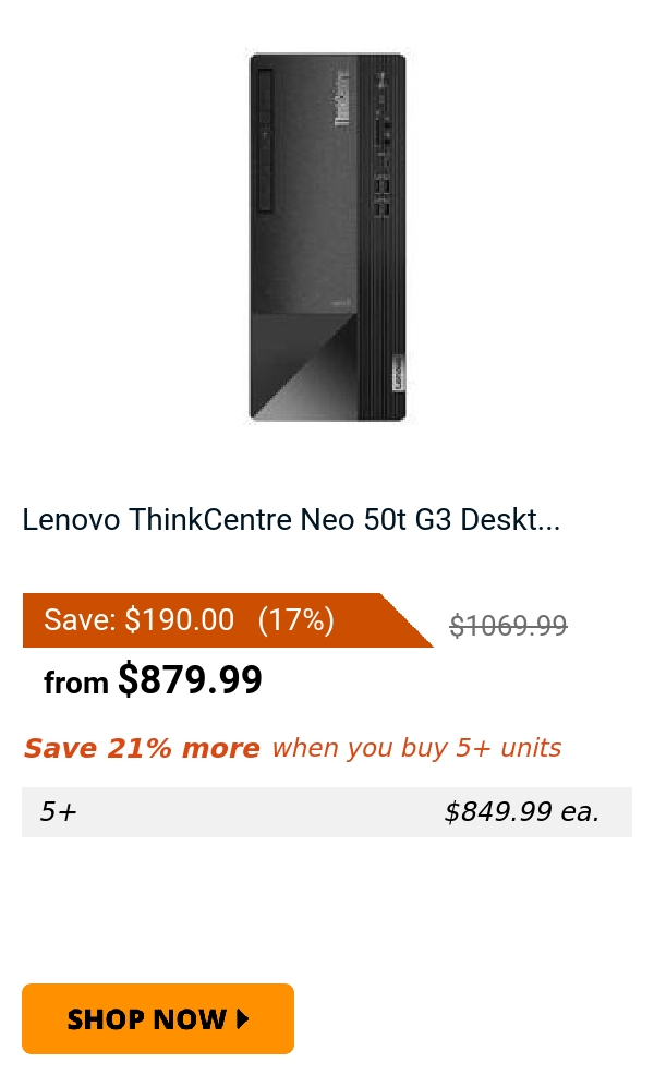 Lenovo ThinkCentre Neo 50t G3 Deskt...