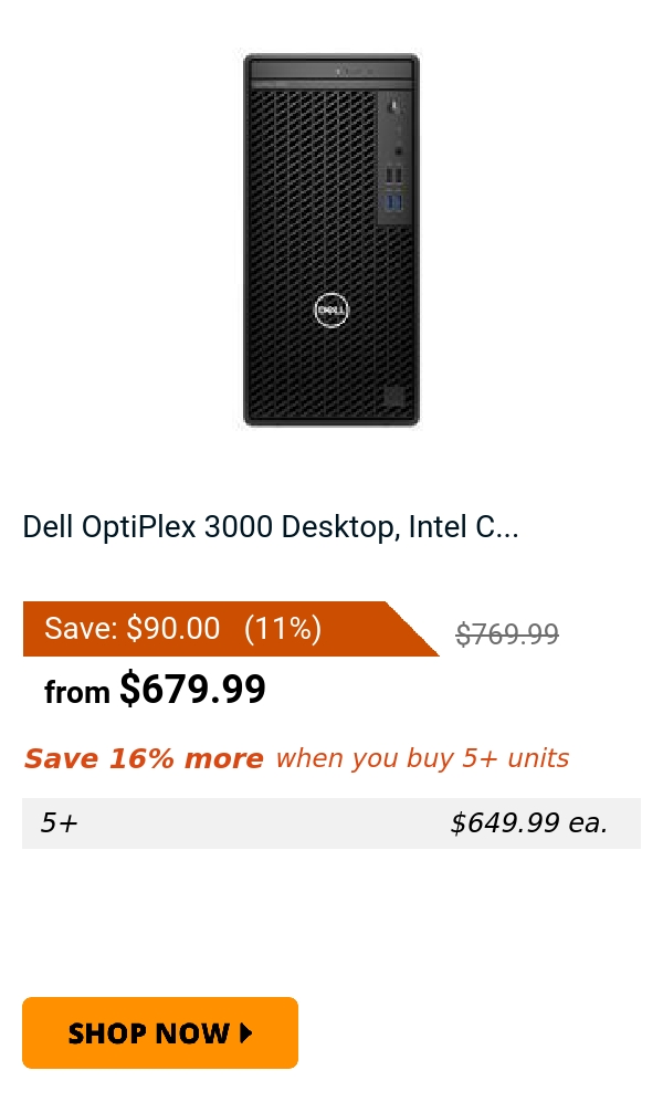 Dell OptiPlex 3000 Desktop, Intel C...