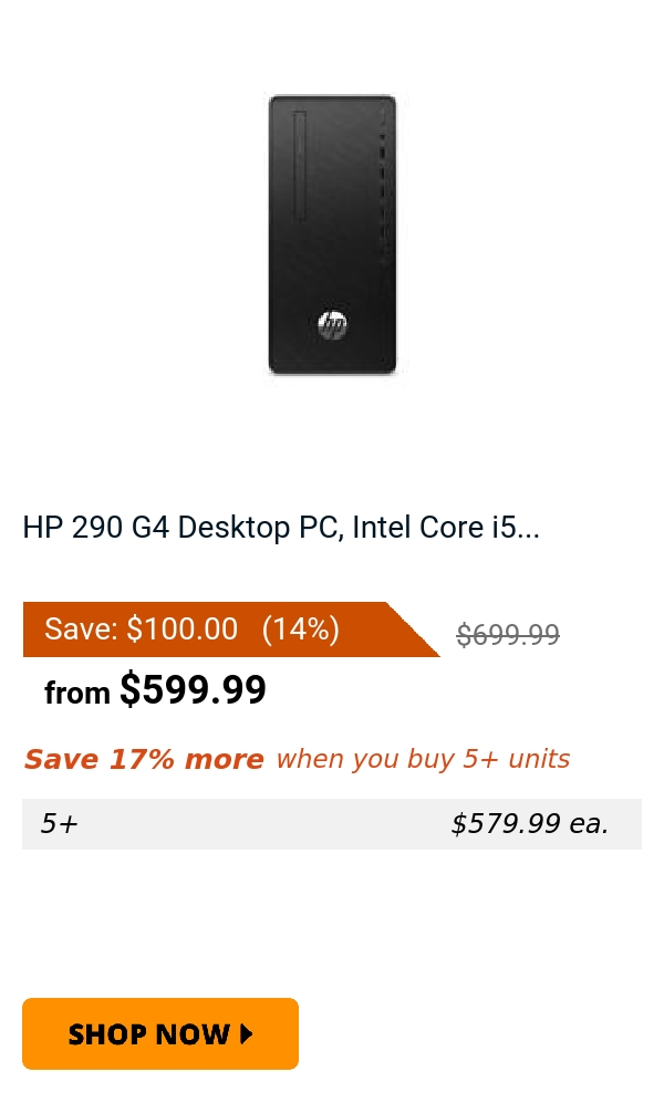 HP 290 G4 Desktop PC, Intel Core i5...