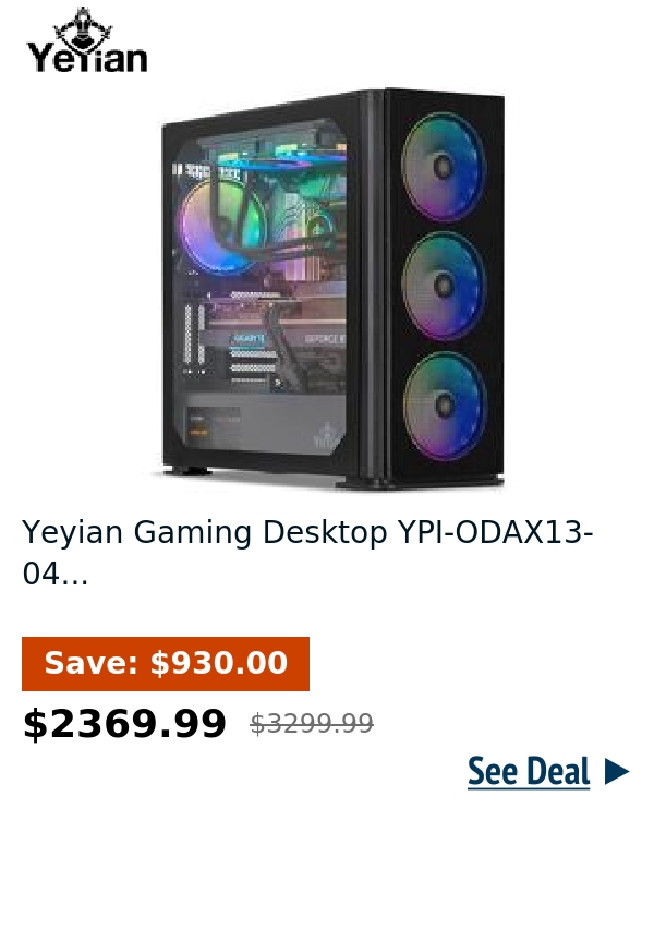 Yeyian Gaming Desktop YPI-ODAX13-04...