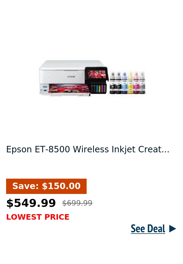 Epson ET-8500 Wireless Inkjet Creat...