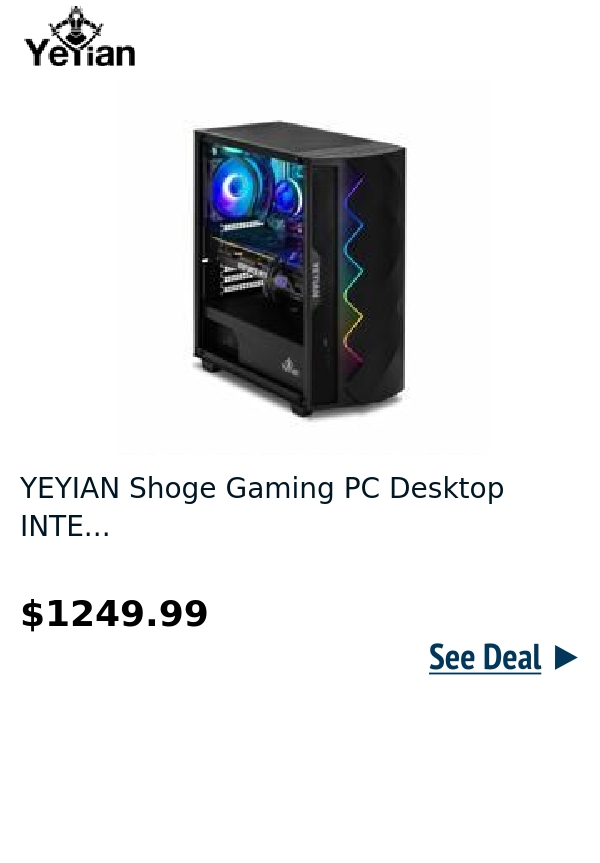 YEYIAN Shoge Gaming PC Desktop INTE...