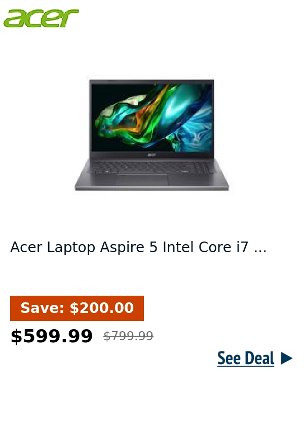 Acer Laptop Aspire 5 Intel Core i7 ...