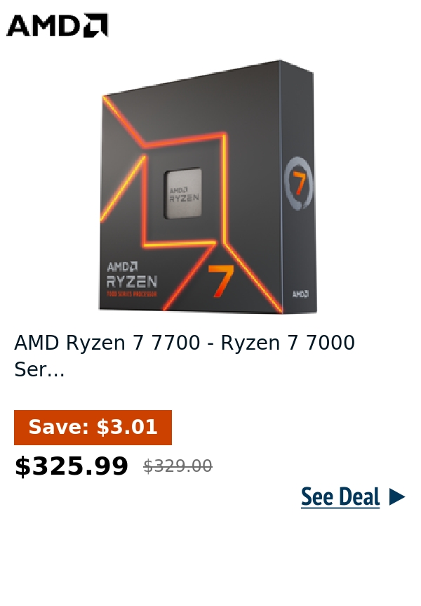 AMD Ryzen 7 7700 - Ryzen 7 7000 Ser...