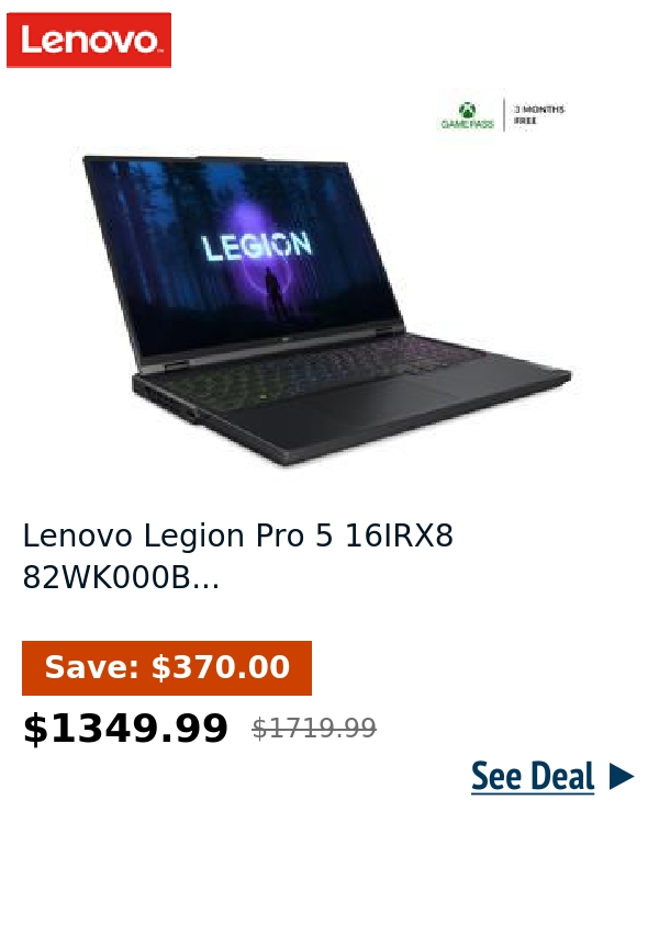 Lenovo Legion Pro 5 16IRX8 82WK000B...