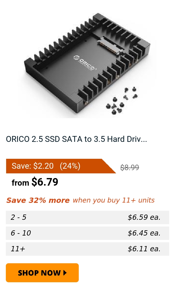 ORICO 2.5 SSD SATA to 3.5 Hard Driv...