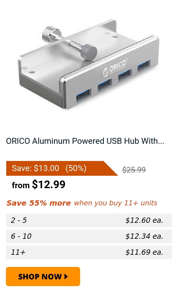 ORICO Aluminum Powered USB Hub With...