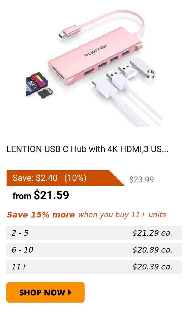 LENTION USB C Hub with 4K HDMI,3 US...