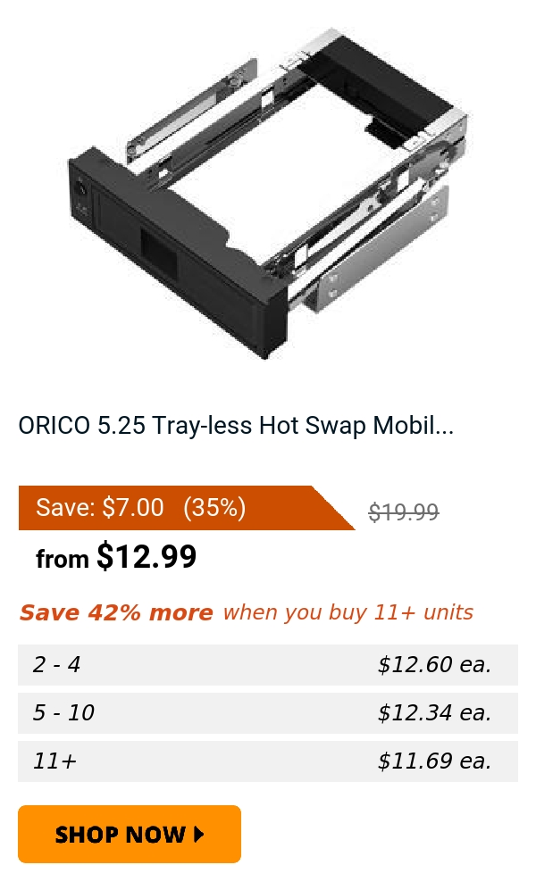 ORICO 5.25 Tray-less Hot Swap Mobil...