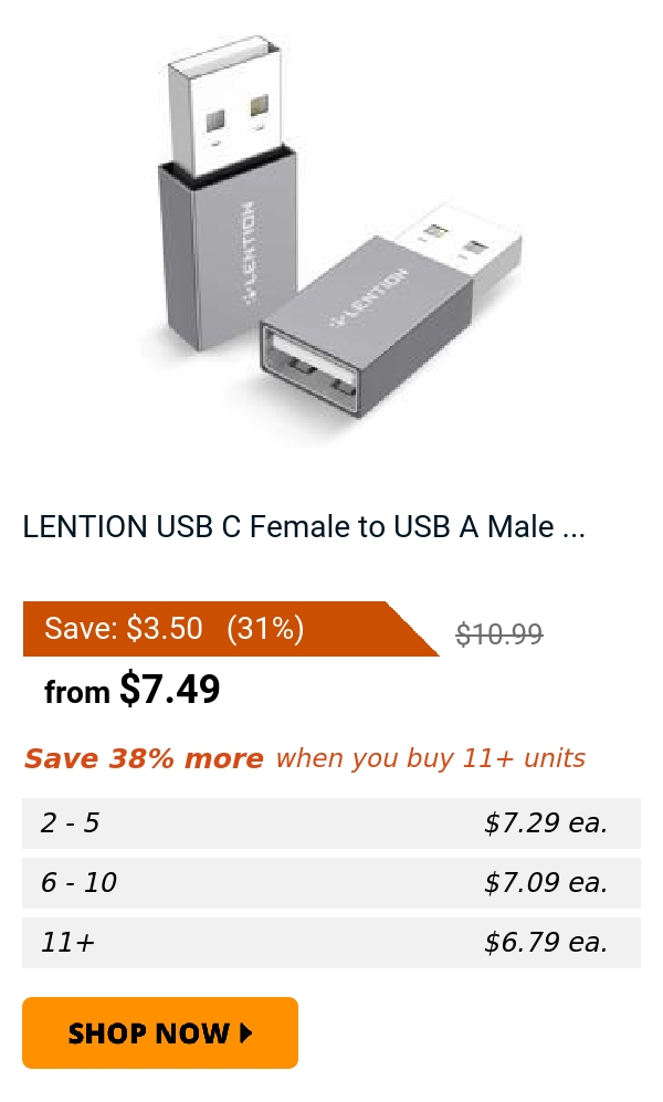 LENTION USB C Female to USB A Male ...