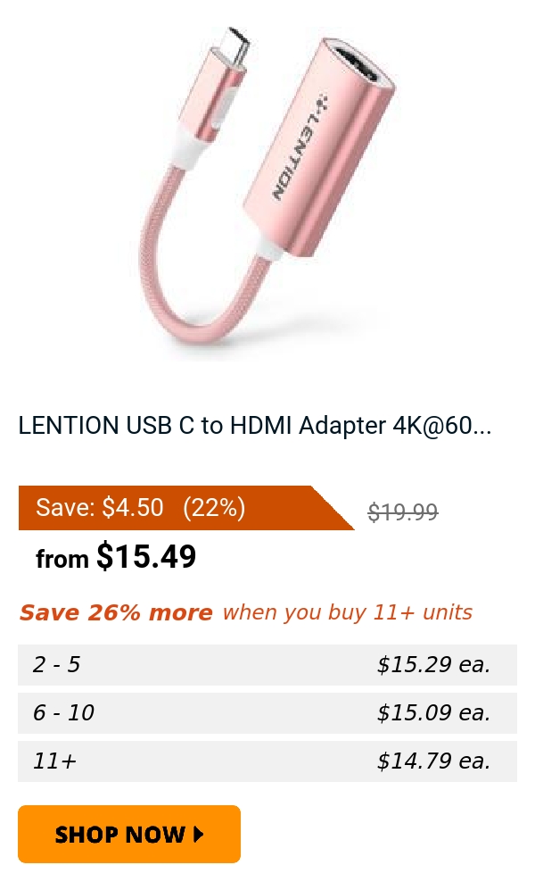 LENTION USB C to HDMI Adapter 4K@60...