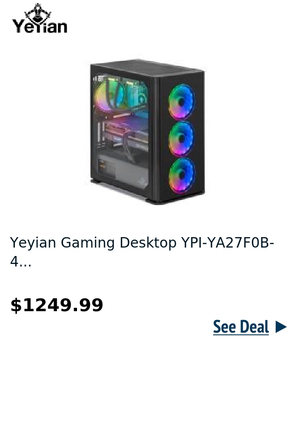 Yeyian Gaming Desktop YPI-YA27F0B-4...