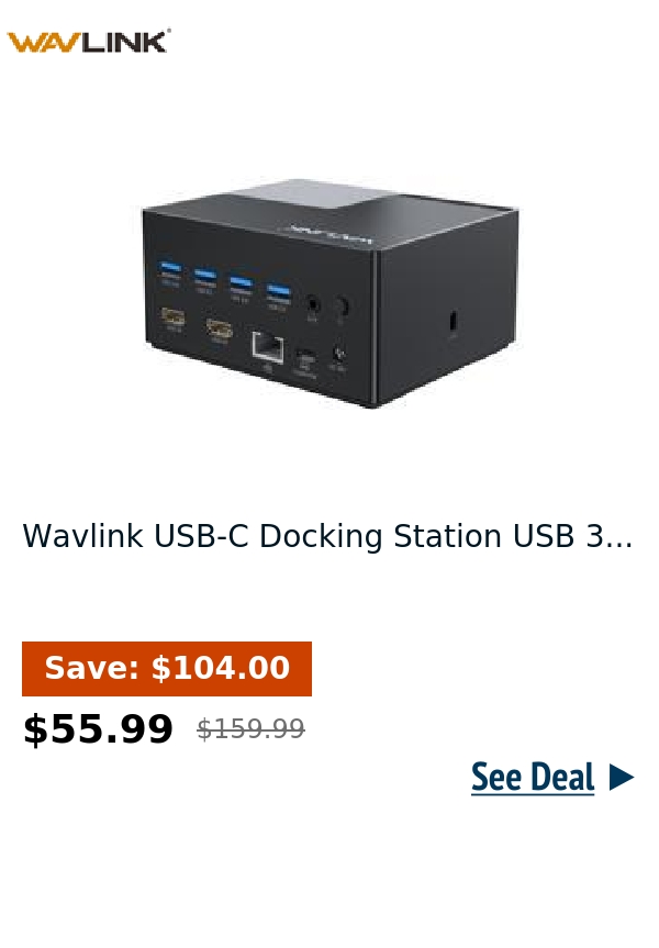 Wavlink USB-C Docking Station USB 3...