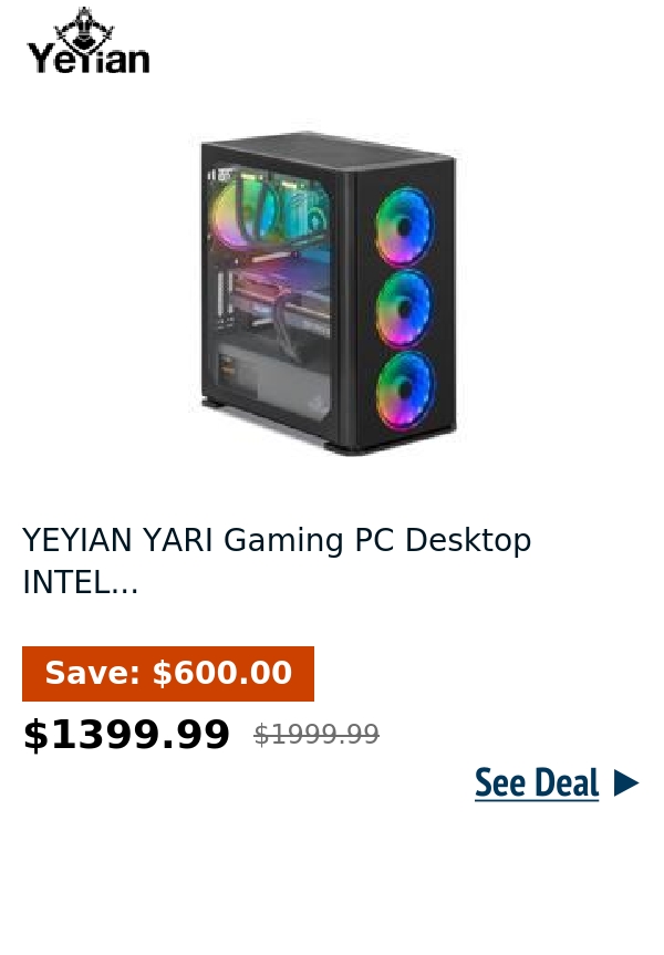 YEYIAN YARI Gaming PC Desktop INTEL...