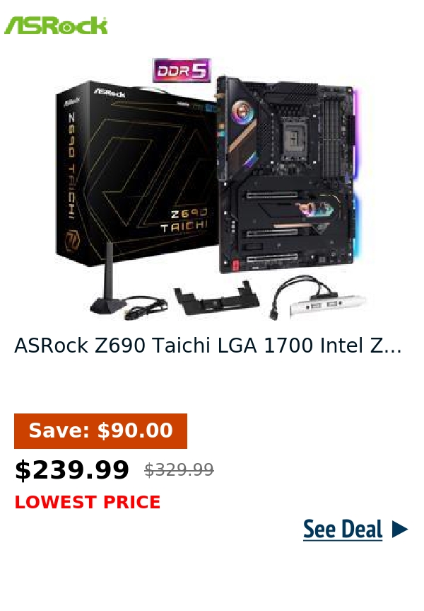 ASRock Z690 Taichi LGA 1700 Intel Z...