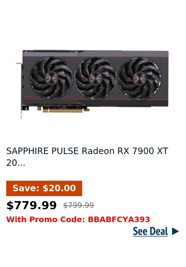 SAPPHIRE PULSE Radeon RX 7900 XT 20...