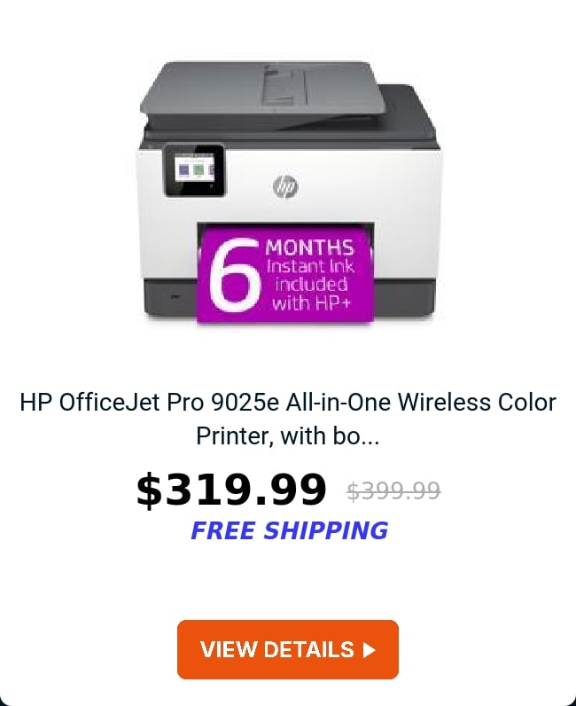 HP OfficeJet Pro 9025e All-in-One Wireless Color Printer, with bo...