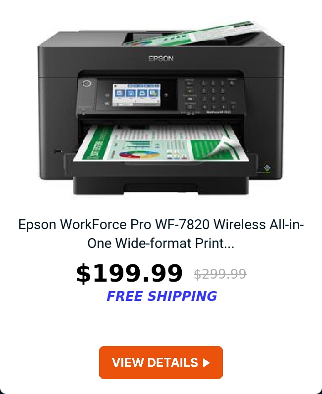 Epson WorkForce Pro WF-7820 Wireless All-in-One Wide-format Print...