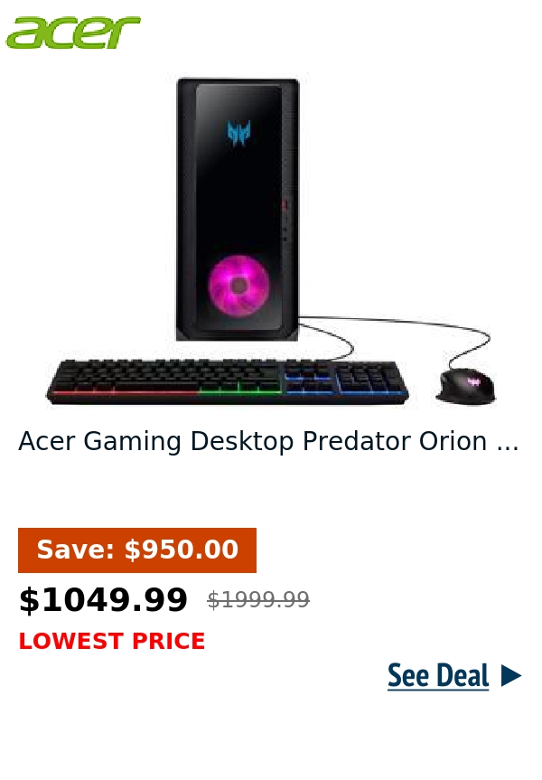 Acer Gaming Desktop Predator Orion ...