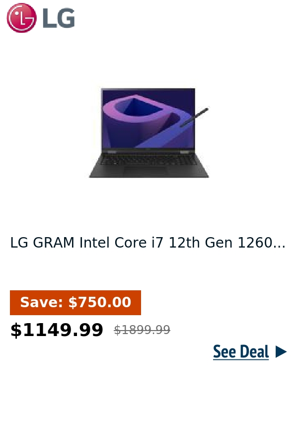 LG GRAM Intel Core i7 12th Gen 1260...