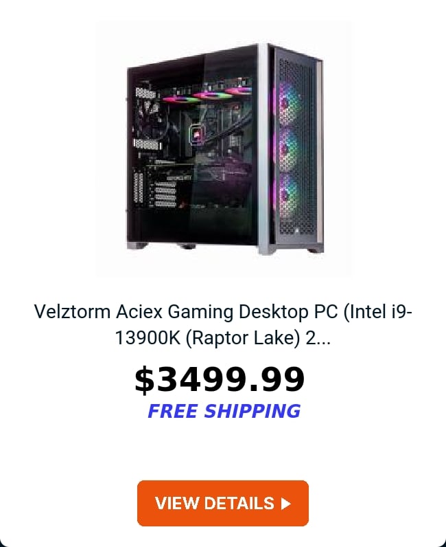 Velztorm Aciex Gaming Desktop PC (Intel i9-13900K (Raptor Lake) 2...