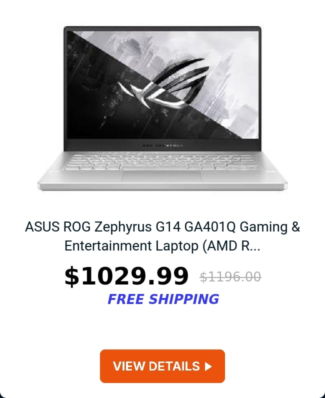 ASUS ROG Zephyrus G14 GA401Q Gaming & Entertainment Laptop (AMD R...