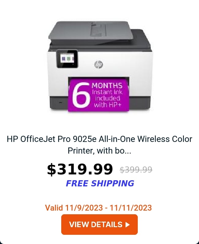 HP OfficeJet Pro 9025e All-in-One Wireless Color Printer, with bo...