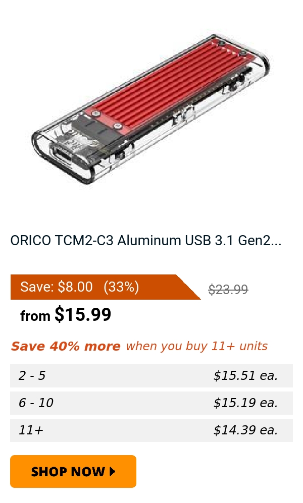 ORICO TCM2-C3 Aluminum USB 3.1 Gen2...